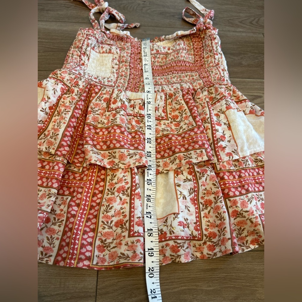 American Eagle Smocked Floral Patchwork Tank Top … - image 6